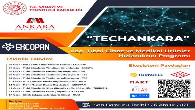 TECHANKARA  İlaç, Tıbbi Cihaz ve Medikal Ürünler Hızlandırıcı Programı Açıldı